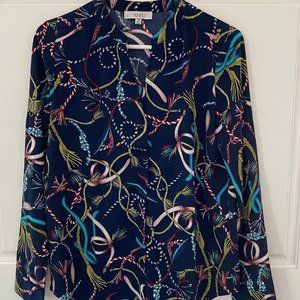 Colorful Blue Blouse